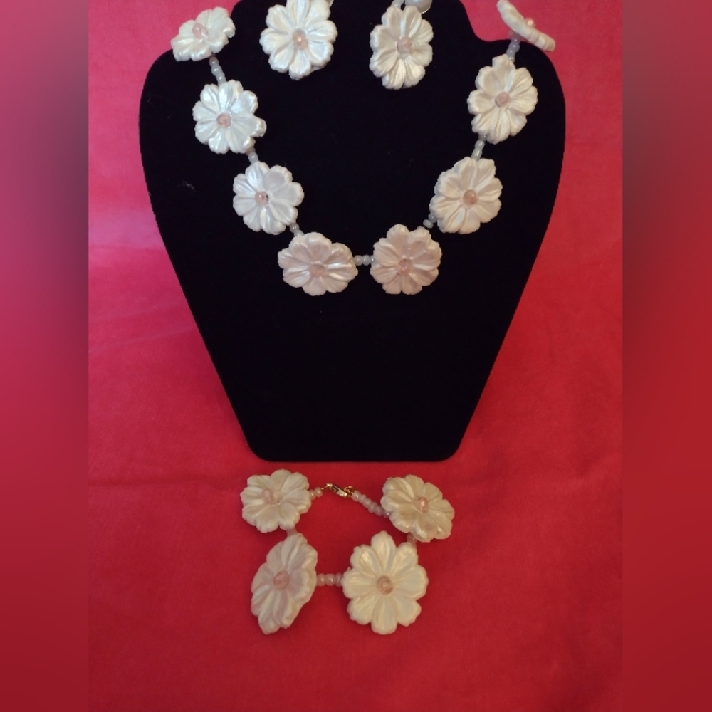 Barbie Movie Inspired Flower Necklace And Earrings Set